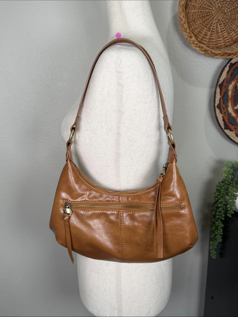 Joy Giselle Mini Hobo Convertible Crossbody Tan Shoulder Bag Minimalist